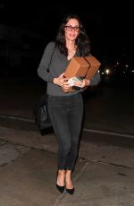 COURTENEY COX Out for Dinner at Craig