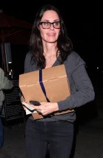 COURTENEY COX Out for Dinner at Craig