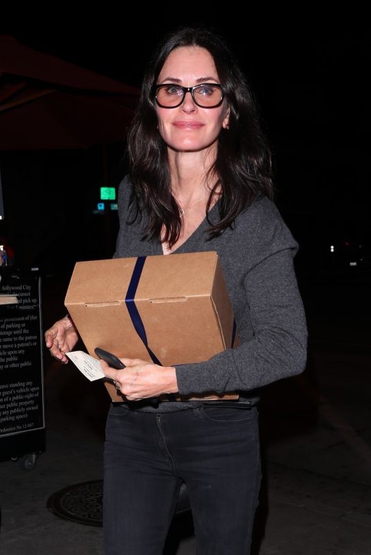 COURTENEY COX Out for Dinner at Craig