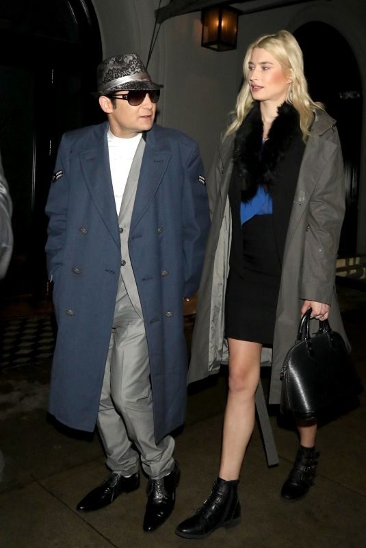 COURTNEY ANNE MITCHELL and Corey Feldman at Craig’s Restaurant in West Hollywood 02/27/2018