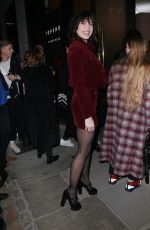 DAISY LOWE Arrives at Henry Holland Show at London Fashion Week 02/17/2018