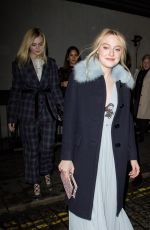 DAKOTA and ELLE FANNING Night Out in London 02/19/2018