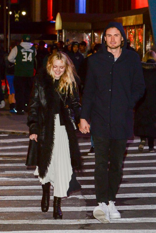 DAKOTA FANNING and Henry Frye Out in New York 02/06/2018