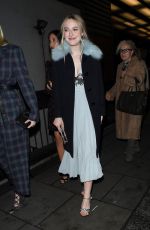 DAKOTA FANNING Arrives at Love and Miu Miu Women’s Tales Party in London 02/19/2018