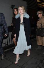 DAKOTA FANNING Arrives at Love and Miu Miu Women’s Tales Party in London 02/19/2018