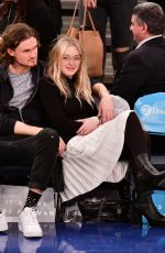 DAKOTA FANNING at New York Knicks vs Milwaukee Bucks Game in New York 02/06/2018