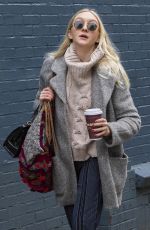 DAKOTA FANNING Out for a Coffee in New York 02/02/2018
