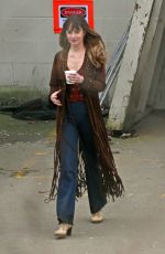DAKOTA JOHNSON at Bad Times at the El Royale Set in Burnaby 02/14/2018