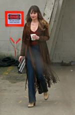 DAKOTA JOHNSON at Bad Times at the El Royale Set in Burnaby 02/14/2018