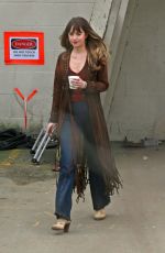 DAKOTA JOHNSON at Bad Times at the El Royale Set in Burnaby 02/14/2018