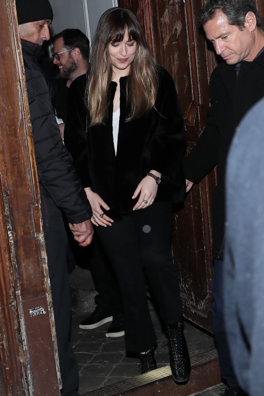 DAKOTA JOHNSON Leaves C A Vous Studios in Paris 02/05/2018
