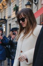DAKOTA JOHNSON Leaves Her Hotel in Paris 02/05/2018
