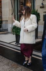 DAKOTA JOHNSON Leaves Her Hotel in Paris 02/05/2018
