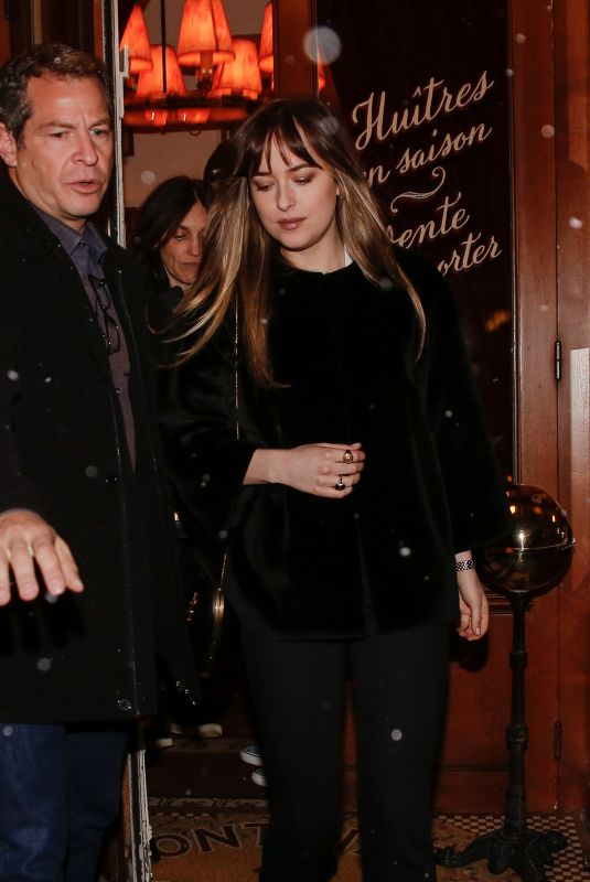 DAKOTA JOHNSON Leaves La Fontaine De Mars in Paris 02/05/2018