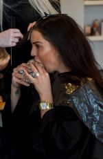 DANIELLE LLOYD Gets Her Hair Cut in Birmingham 02/23/2018