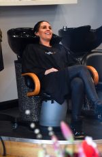 DANIELLE LLOYD Gets Her Hair Cut in Birmingham 02/23/2018