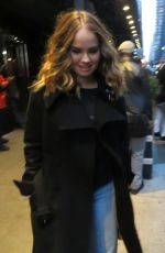 DEBBY RYAN Out at Times Square in New York 02/20/2018