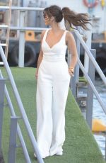 DELTA GOODREM Arrives at a Boat in Sydney 02/27/2018