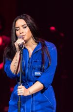 DEMI LOVATO Performs for American Airlines Aadvantage Mastercard Members in Dallas 02/09/2018