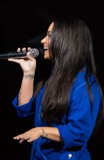 DEMI LOVATO Performs for American Airlines Aadvantage Mastercard Members in Dallas 02/09/2018