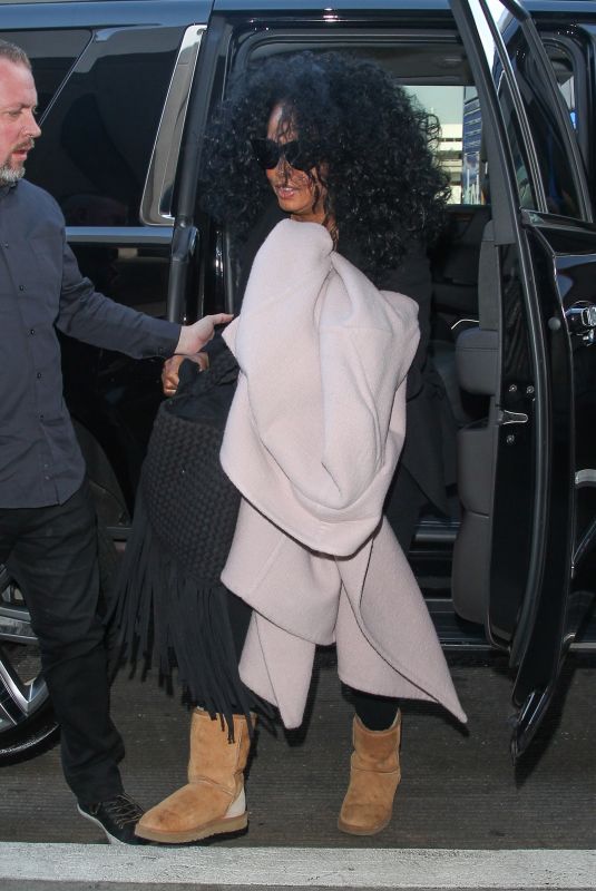 DIANA ROSS at LAX Airport in Los Angeles 02/21/2018