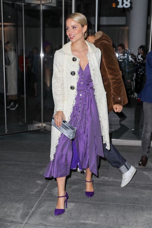 DIANNA AGRON Arrives at Carolina Herrera Fashion Show in New York 02/12/2018