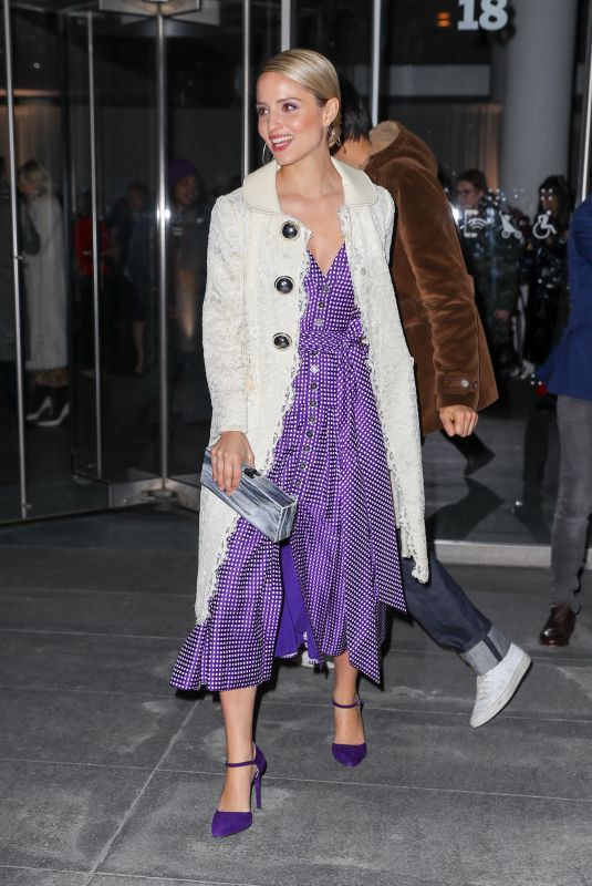DIANNA AGRON Arrives at Carolina Herrera Fashion Show in New York 02/12/2018