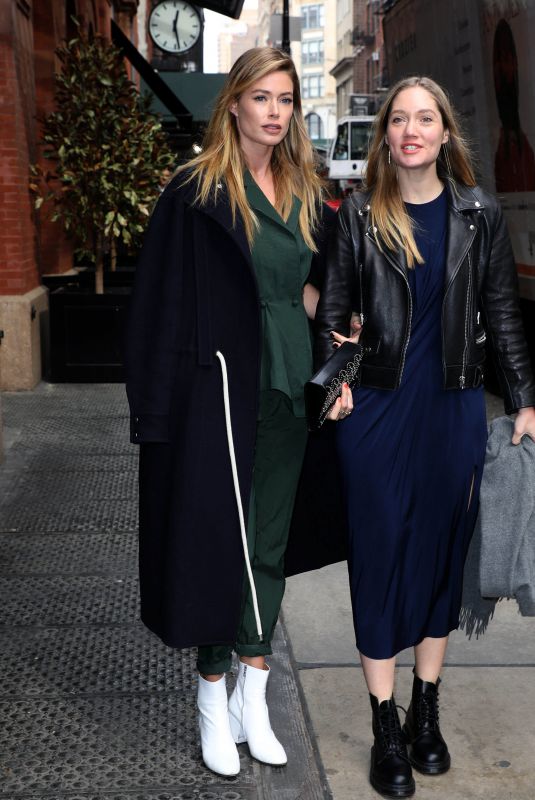 DOUTZEN KROES Leaves Mercer Hotel in New York 02/09/2018