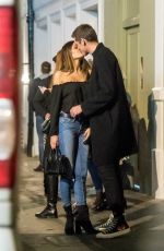 DUA LIPA and Isaac Carew Out Kissing in London 02/20/2018