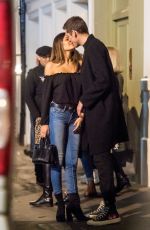 DUA LIPA and Isaac Carew Out Kissing in London 02/20/2018