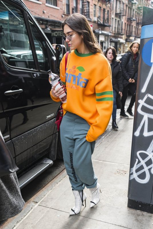DUA LIPA Arrives at SNL Rehearsals in New York 02/03/2018