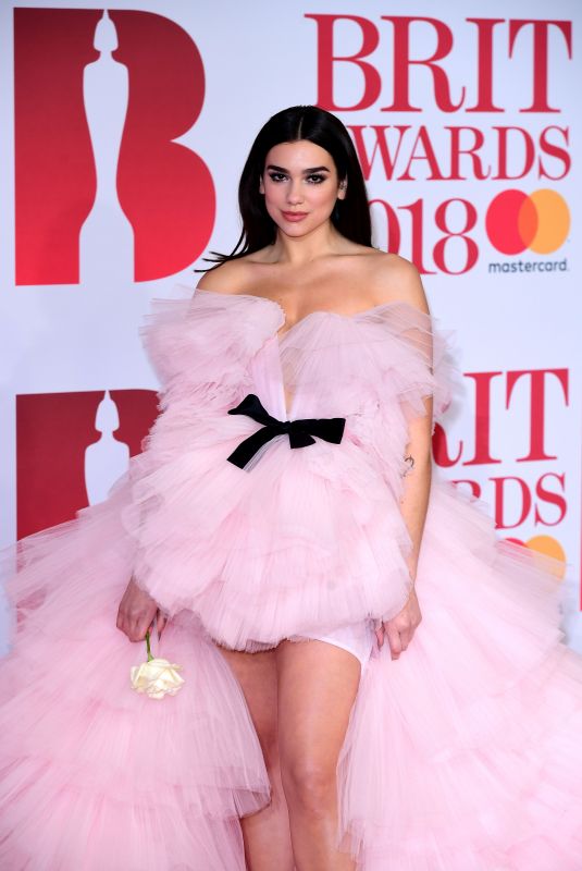 DUA LIPA at Brit Awards 2018 in London 02/21/2018