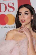 DUA LIPA at Brit Awards 2018 in London 02/21/2018