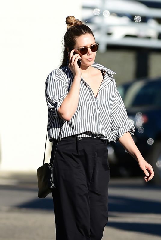 EIZABETH OLSEN Out and About in Los Angeles 02/08/2018