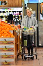 ELIZABETH BANKS Shows New Bleached Blonde Hair in Studio City 02/25/2018