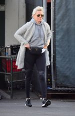 ELIZABETH BANKS Shows New Bleached Blonde Hair in Studio City 02/25/2018