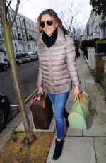 ELIZABETH HURLEY Out and About in London 02/09/2018