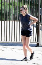 ELIZABETH OLSEN Out Hikking in Runyon Canyon in West Hollywood 02/05/2018