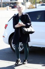 ELLE FANNING Arrives at a Gym in Studio City 02/24/2018