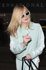 ELLE FANNING at Los Angeles International Airport 02/21/2018