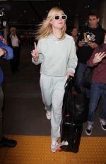 ELLE FANNING at Los Angeles International Airport 02/21/2018