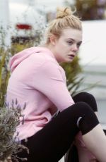 ELLE FANNING Heading to a Gym in Los Angeles 02/22/2018