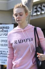 ELLE FANNING Heading to a Gym in Los Angeles 02/22/2018