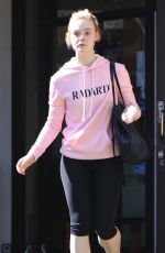 ELLE FANNING Heading to a Gym in Los Angeles 02/22/2018