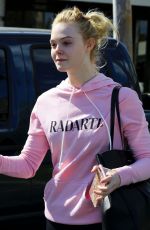 ELLE FANNING Heading to a Gym in Los Angeles 02/22/2018