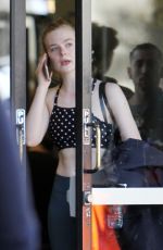 ELLE FANNING in Tights Out in Studio City 02/24/2018