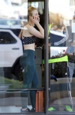 ELLE FANNING in Tights Out in Studio City 02/24/2018