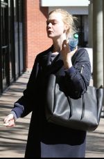 ELLE FANNING in Tights Out in Studio City 02/24/2018