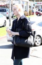 ELLE FANNING in Tights Out in Studio City 02/24/2018