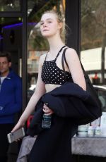 ELLE FANNING in Tights Out in Studio City 02/24/2018